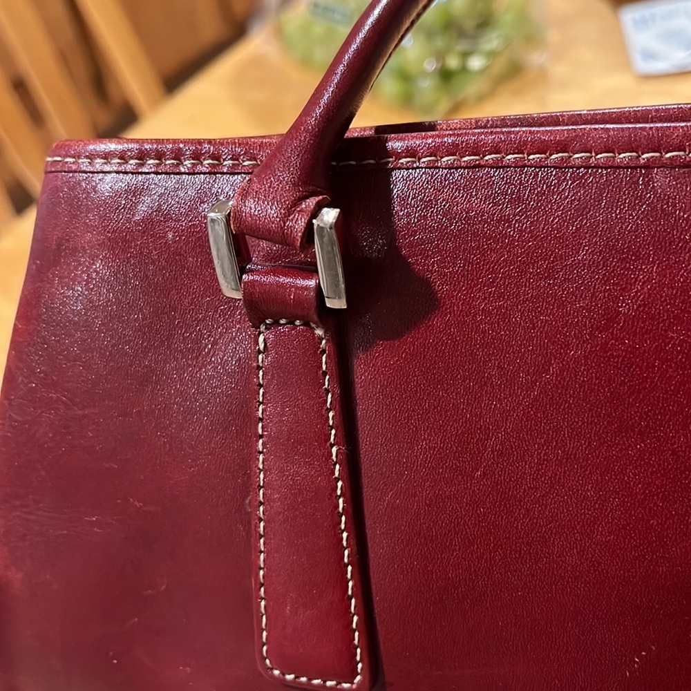💚 EUC Mila Paoli Genuine Leather HandBag - Picture 7 of 16